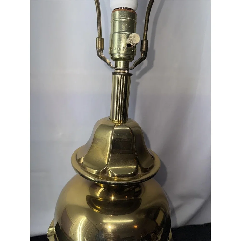 MCM Brass Ginger Jar Lamp Solid/Heavy 15 lbs 29